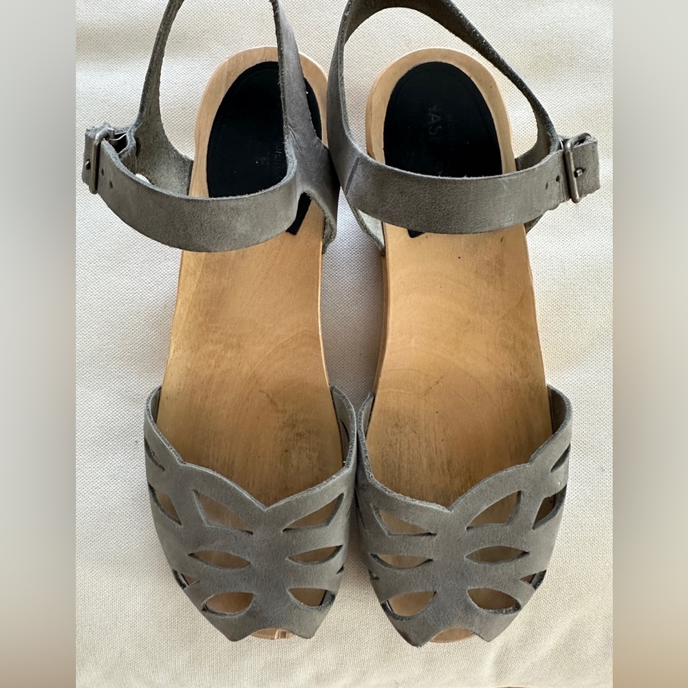 Swedish Hasbeens Gray Women's Sandals
